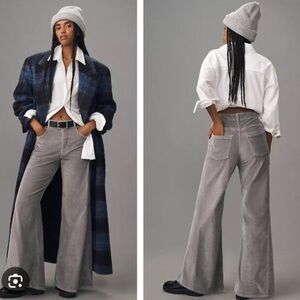 ANTHROPOLOGIE The Adi Corduroy Mid-Rise Flare Jeans by Pilcro